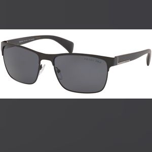 Prada Rectangular Polarized Sunglasses with Box
